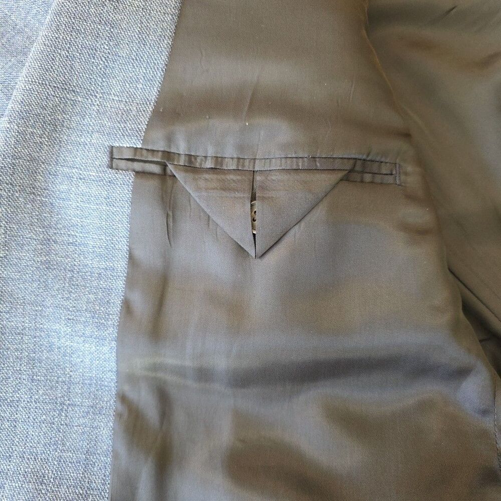 Lauren Ralph Lauren LRL Men's Wool & Silk 2-Button Blazer Blue Basketweave • 42L - Picture 12 of 13